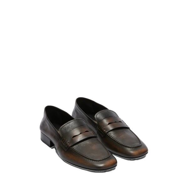 Leather loafers in Tan - Image 3