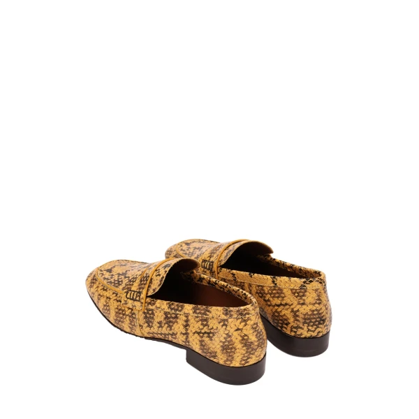 Leather penny loafers in Yellow - Image 4