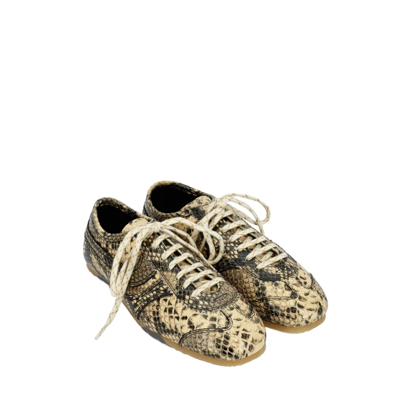 Leather sneakers in Beige - Image 3
