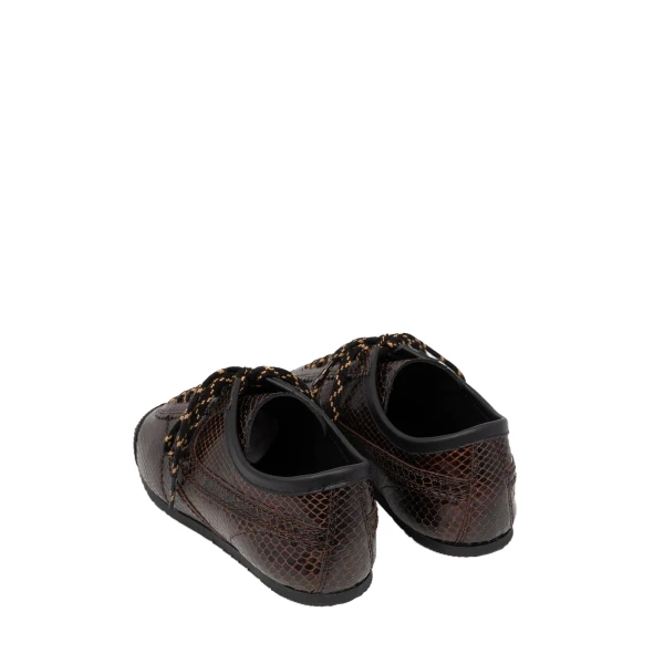 Leather sneakers in Dark Brown - Image 4