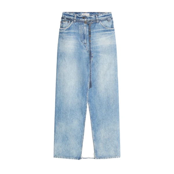 Long denim skirt in Blue