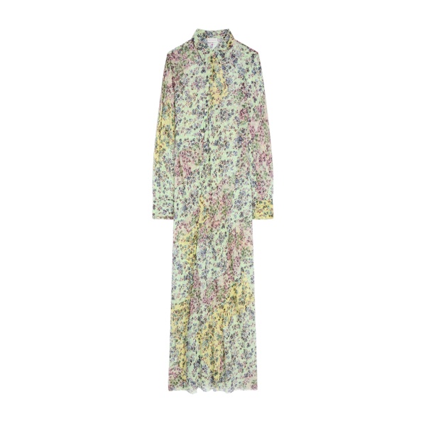 Dries Van Noten Long jacquard shirt dress in Mint | Dresses | Coveti