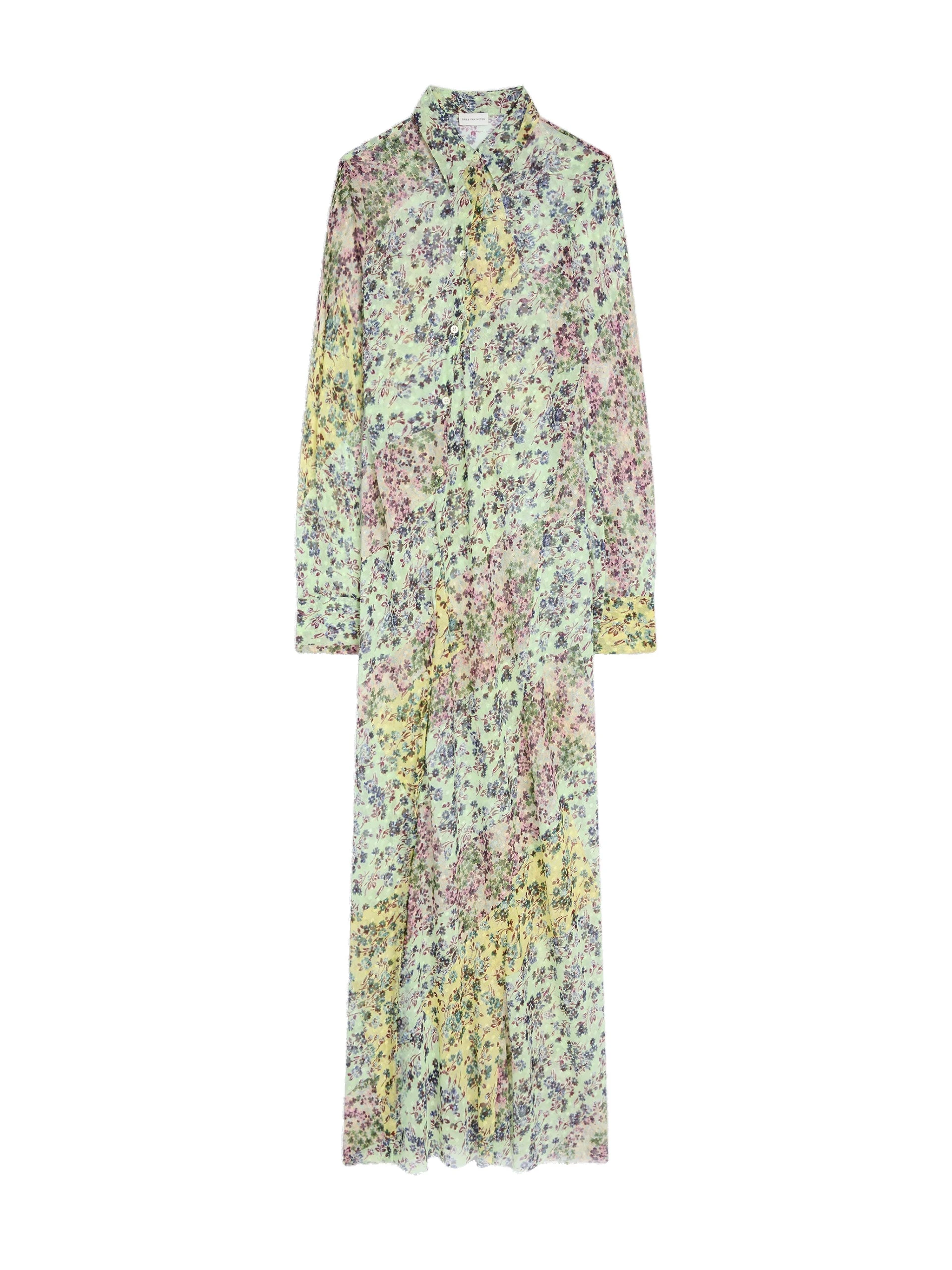 Dries Van Noten Long jacquard shirt dress in Mint | Dresses | Coveti Dries Van Noten Long jacquard shirt dress in Mint | Dresses | Coveti