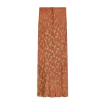 Dries Van Noten Long jacquard skirt in Rust | Skirts | Coveti