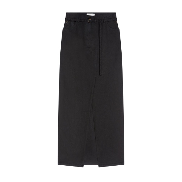 Dries Van Noten Long overdyed skirt in Black | Skirts | Coveti