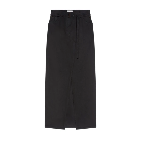 Dries Van Noten Long overdyed skirt in Black | Skirts | Coveti