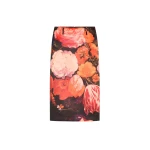 Dries Van Noten Long printed skirt in Neon Orange | Skirts | Coveti