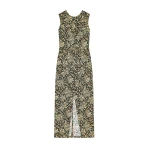 Dries Van Noten Long slitted floral dress in Black | Dresses | Coveti
