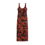 Dries Van Noten Long velvet dress in Rust | Dresses | Coveti