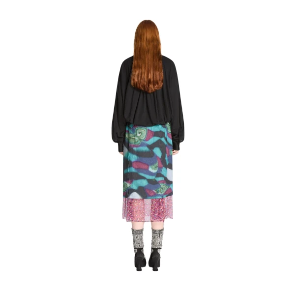 Loose cotton blouse in Black - Image 4