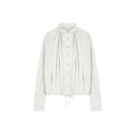 Dries Van Noten Loose cotton blouse in Grey Melange | Tops | Coveti