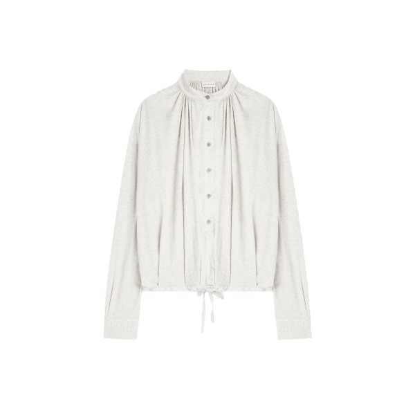 Dries Van Noten Loose cotton blouse in Grey Melange | Tops | Coveti