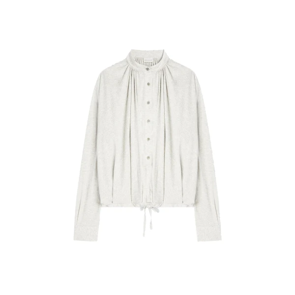 Dries Van Noten Loose cotton blouse in Grey Melange | Tops | Coveti