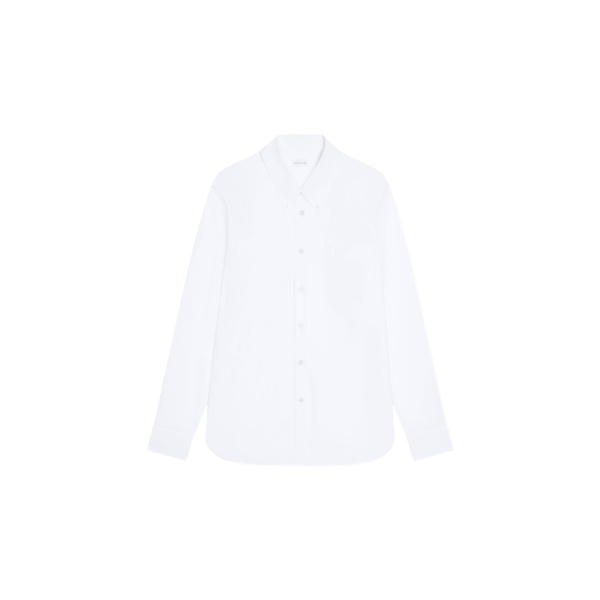 Dries Van Noten Loose cotton poplin shirt in White | Tops | Coveti