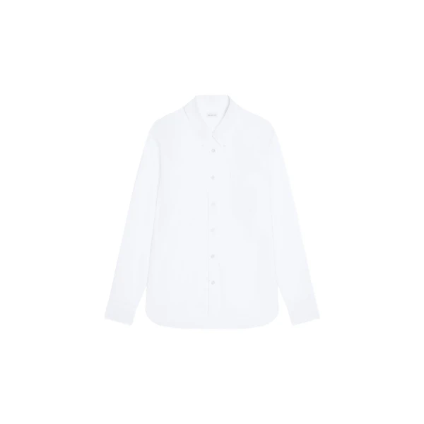 Dries Van Noten Loose cotton poplin shirt in White | Tops | Coveti