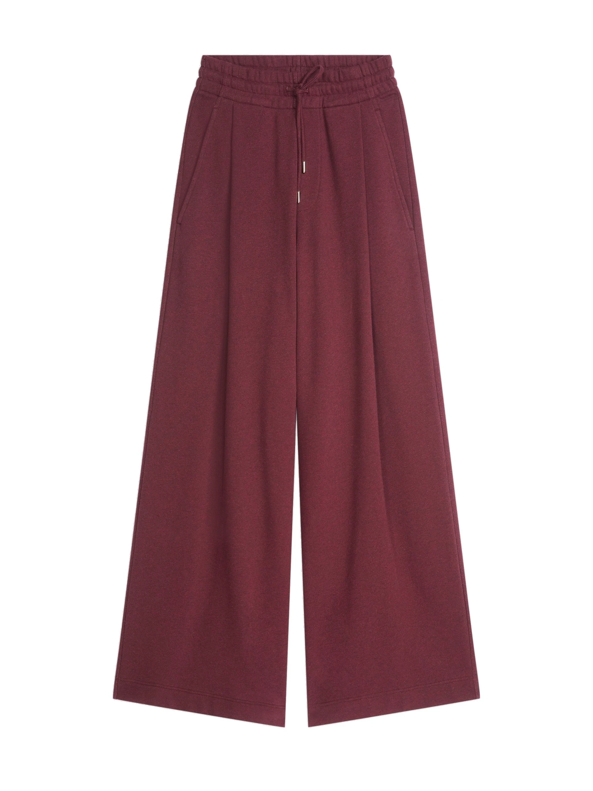 Dries Van Noten Loose cotton sweatpants in Burgundy Melange | Pants | Coveti Dries Van Noten Loose cotton sweatpants in Burgundy Melange | Pants | Coveti
