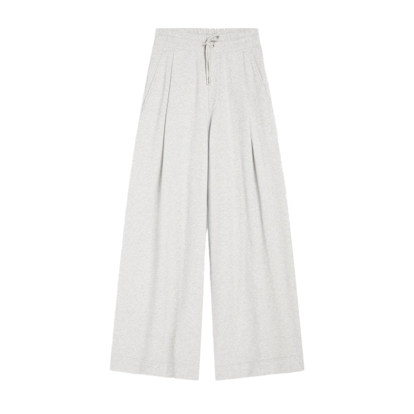 Dries Van Noten Loose cotton sweatpants in Grey Melange | Pants | Coveti