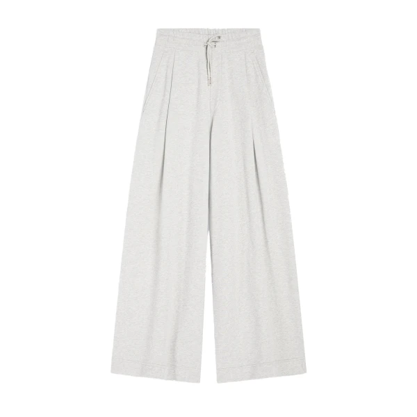 Dries Van Noten Loose cotton sweatpants in Grey Melange | Pants | Coveti