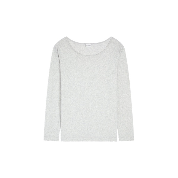 Dries Van Noten Loose long sleeve top in Grey Melange | Tops | Coveti