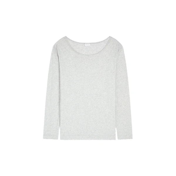 Dries Van Noten Loose long sleeve top in Grey Melange | Tops | Coveti