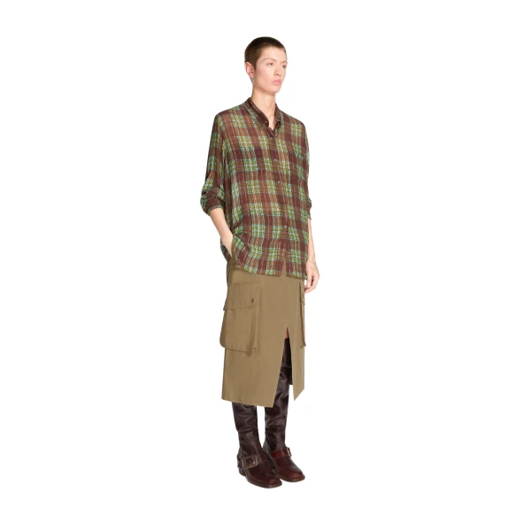 Loose lurex shirt in Burgundy - Image 3