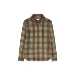 Dries Van Noten Loose lurex shirt in Burgundy | Tops | Coveti