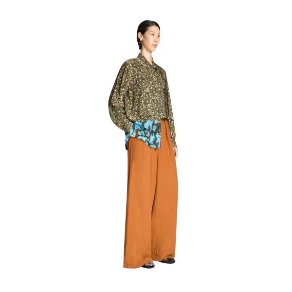 Loose viscose shirt in Bottle - Image 3