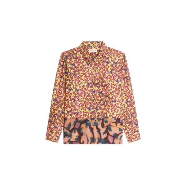 Loose viscose shirt in Yellow