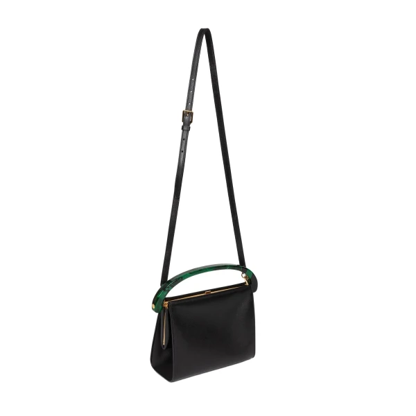 Medium leather bag in Black - Image 3