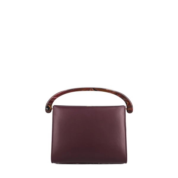 Dries Van Noten Medium leather bag in Bordeaux
