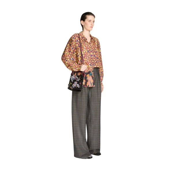 Micro embroidered bag in Black - Image 6
