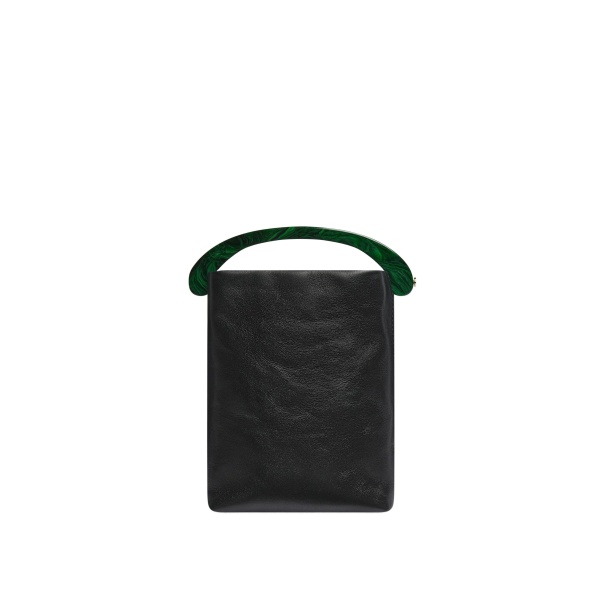 Dries Van Noten Micro leather bag in Black