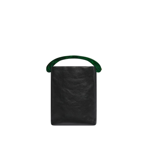 Dries Van Noten Micro leather bag in Black