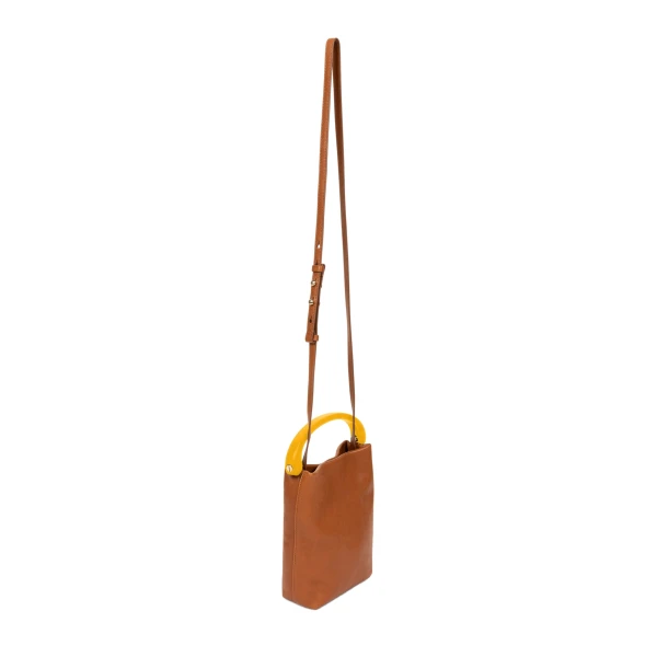 Micro leather bag in Tan - Image 3