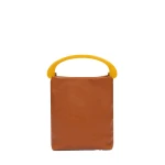 Dries Van Noten Micro leather bag in Tan