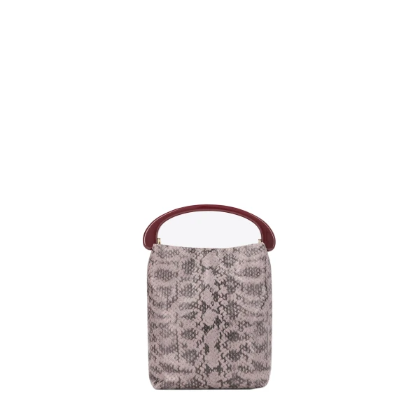 Micro leather bag in Taupe