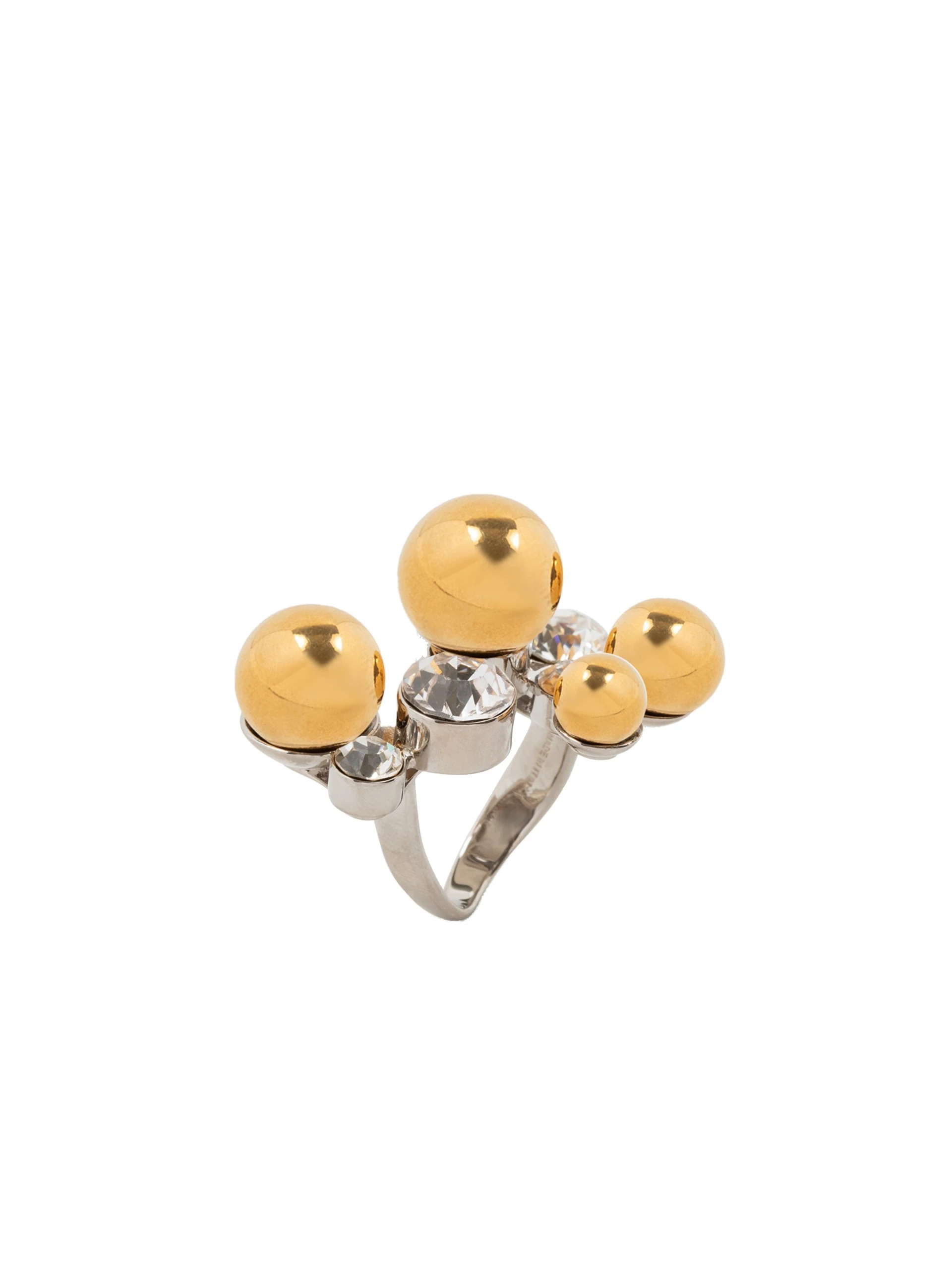 Dries Van Noten Ornamented beaded ring in Silver | Rings | Coveti Dries Van Noten Ornamented beaded ring in Silver