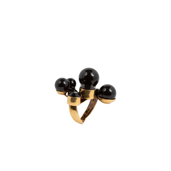 Ornamented ring in Black - Image 4