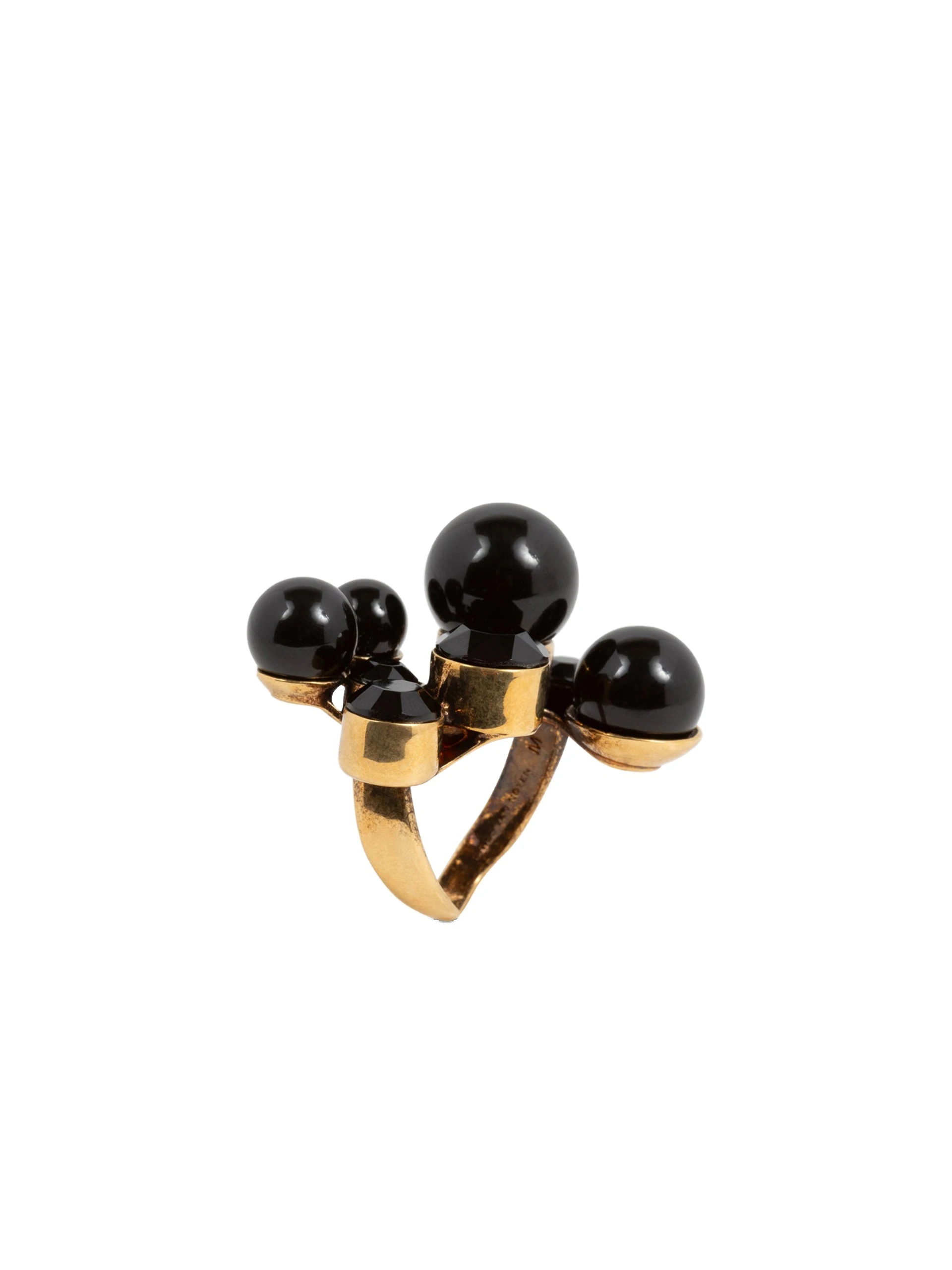 Dries Van Noten Ornamented ring in Black | Rings | Coveti Dries Van Noten Ornamented ring in Black