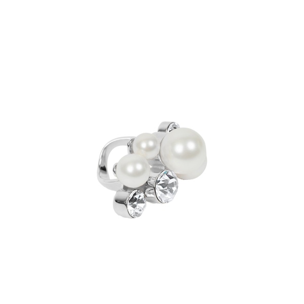 Dries Van Noten Ornamented shell ring in Silver
