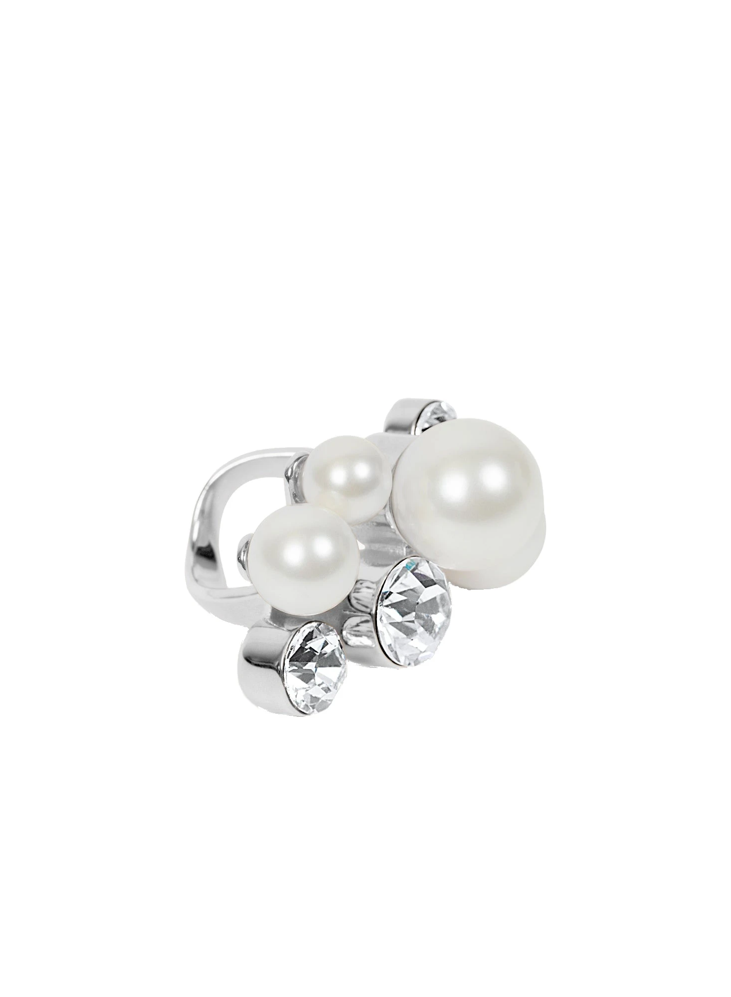 Dries Van Noten Ornamented shell ring in Silver | Rings | Coveti Dries Van Noten Ornamented shell ring in Silver