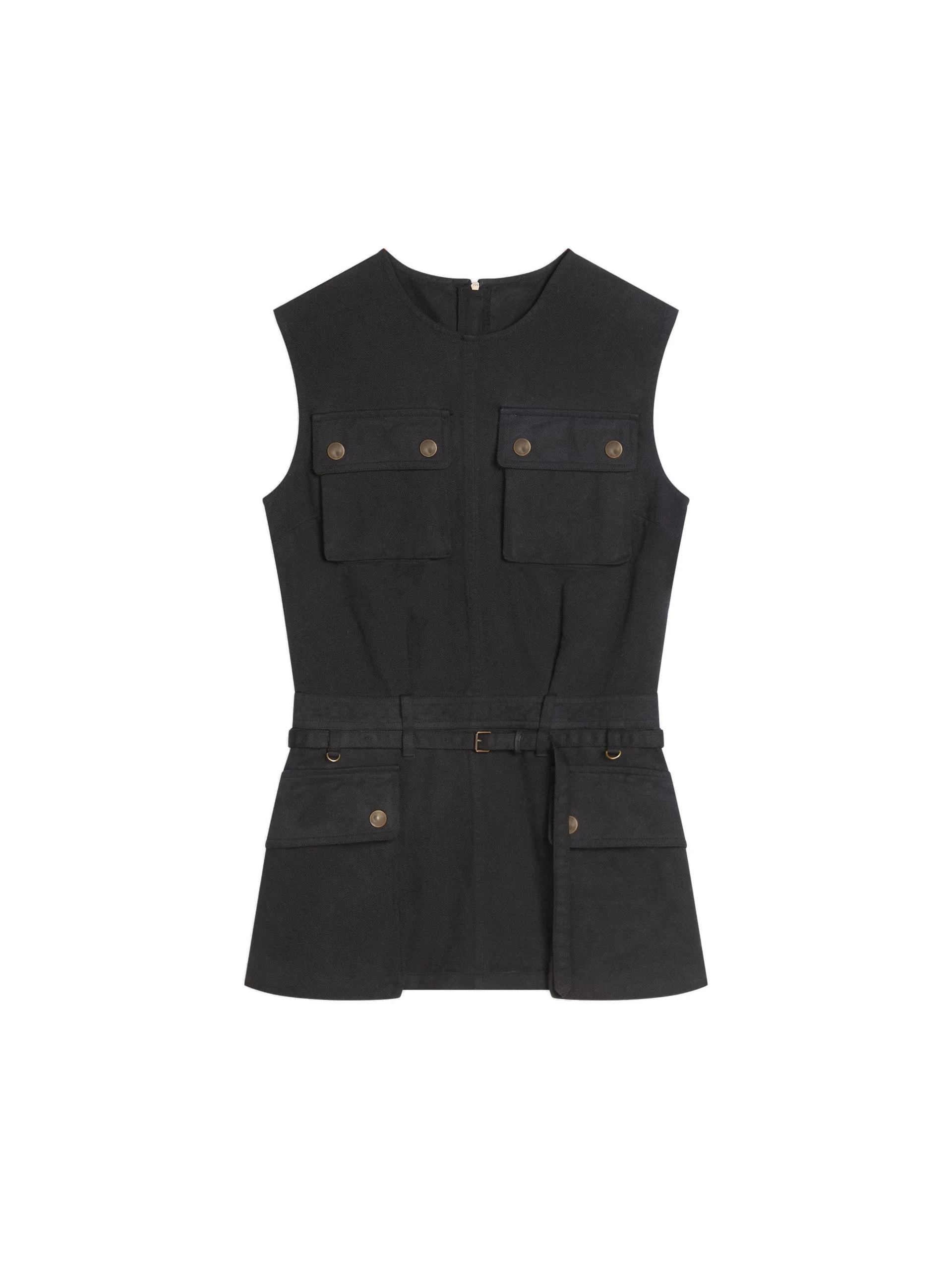 Dries Van Noten Overdyed utility top in Black | Tops | Coveti Dries Van Noten Overdyed utility top in Black | Tops | Coveti