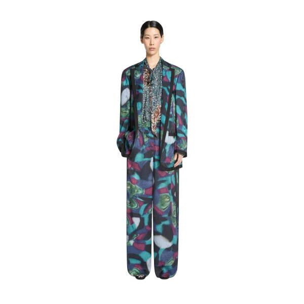 Oversized moiré blazer in Petrol - Image 2