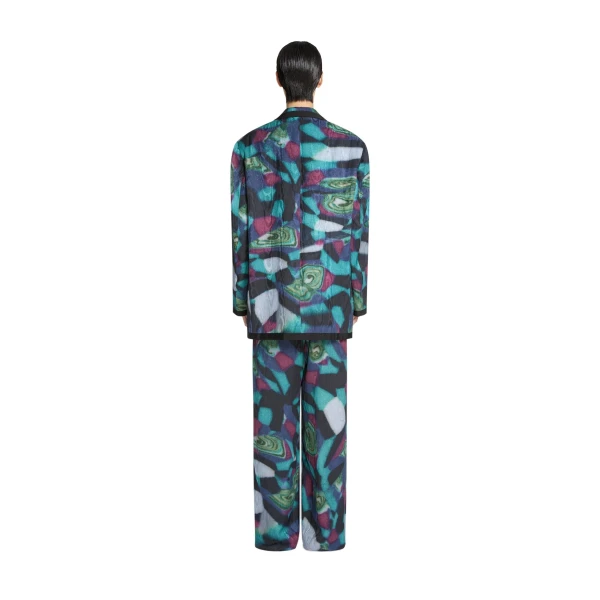 Oversized moiré blazer in Petrol - Image 4