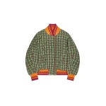 Dries Van Noten Oversized seersucker bomber in Khaki | Jackets | Coveti