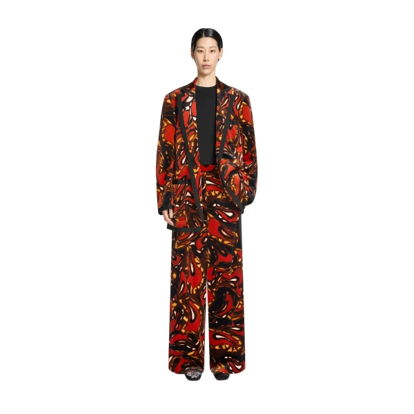 Oversized velvet blazer in Rust - Image 2