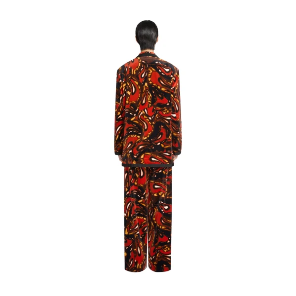 Oversized velvet blazer in Rust - Image 4
