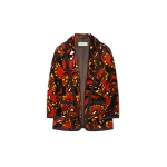 Dries Van Noten Oversized velvet blazer in Rust | Jackets | Coveti