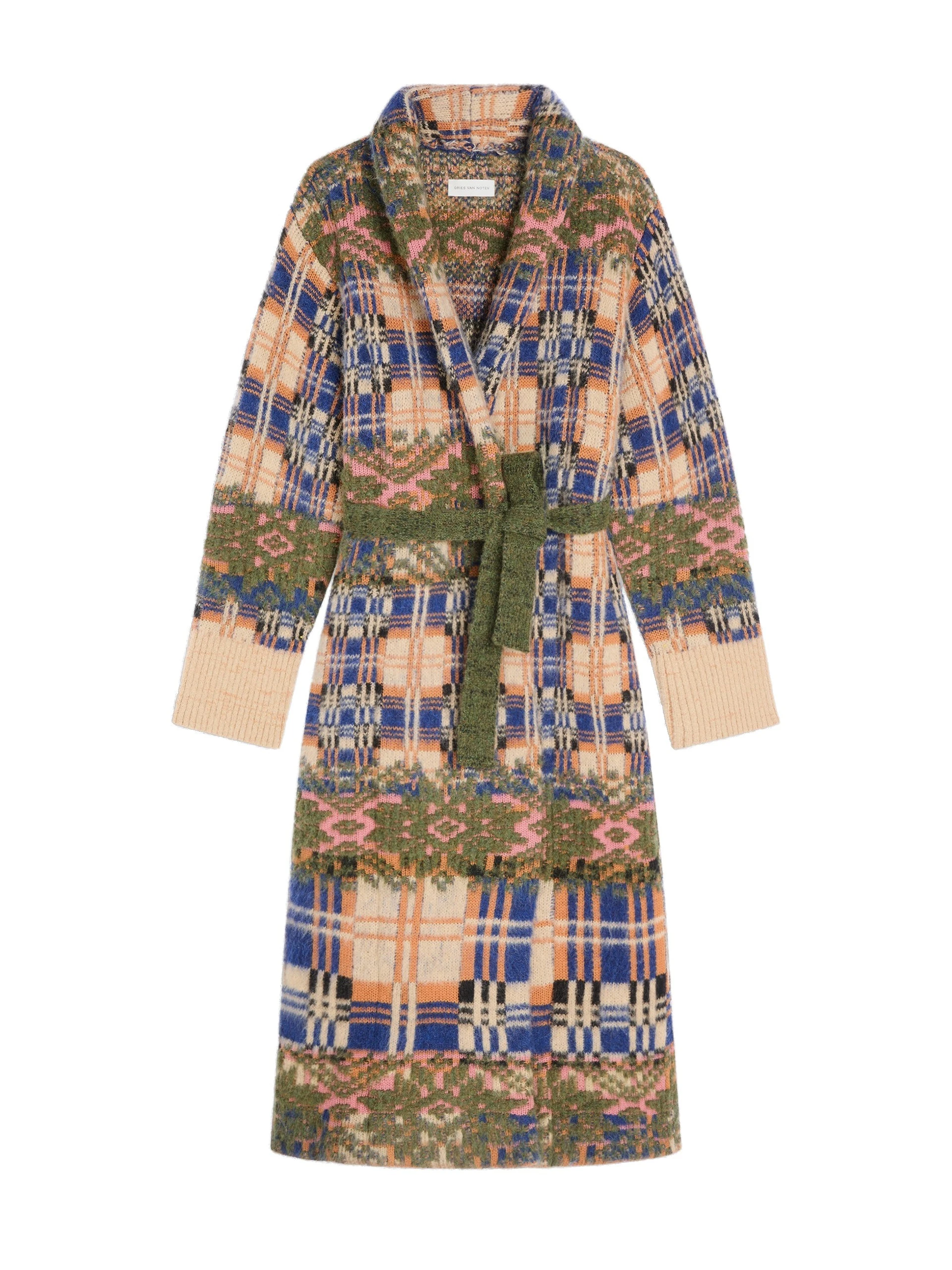 Dries Van Noten Patchwork wool cardigan in Ecru | Knitwear | Coveti Dries Van Noten Patchwork wool cardigan in Ecru | Knitwear | Coveti