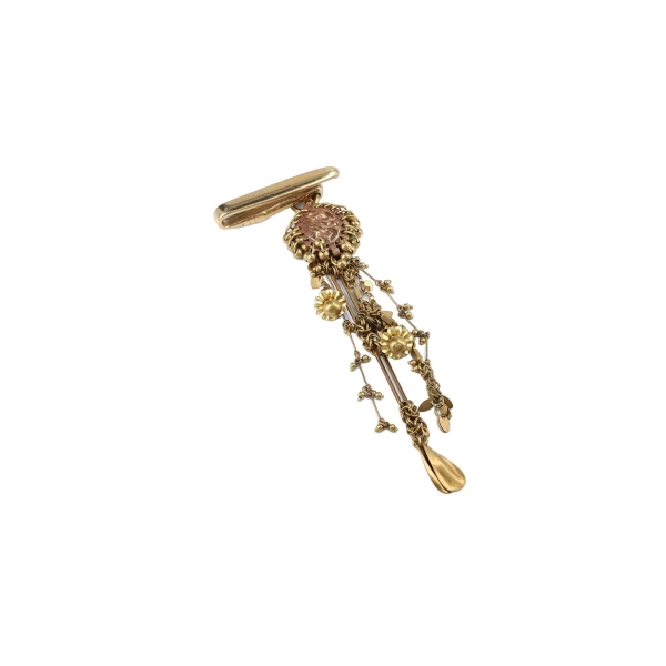 Pendant jewel clip in Old Brass - Image 4